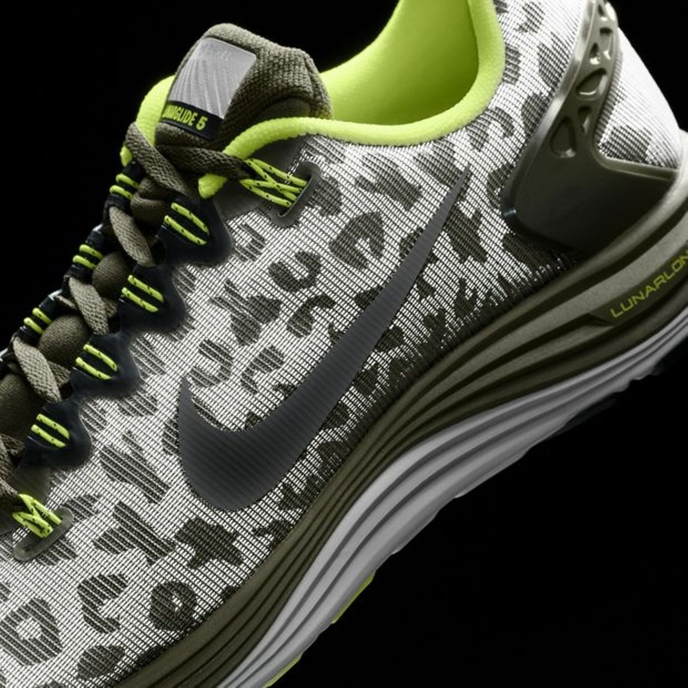 Nike LunarGlide 5 H2O Repel 3M reflective cheetah print men’s 11.5